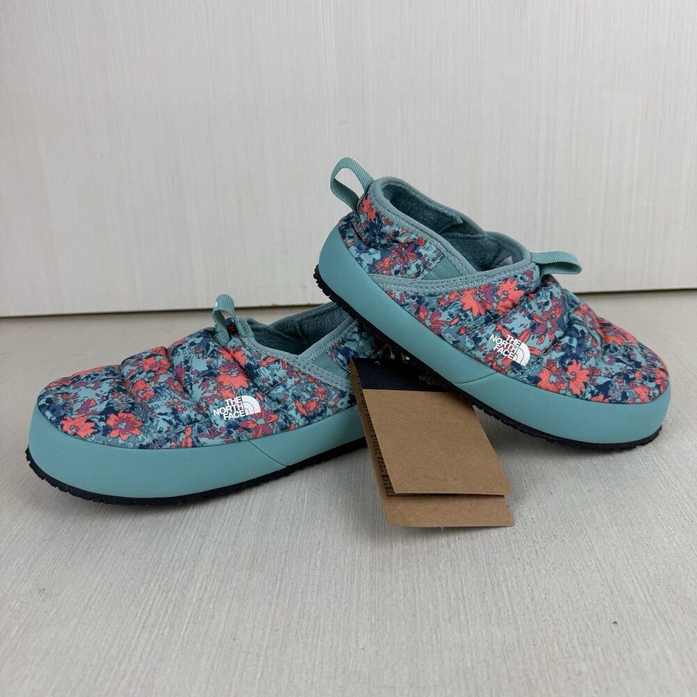 The North Face Y Thermoball Traction Mule II Slippers Floral Youth 2 New